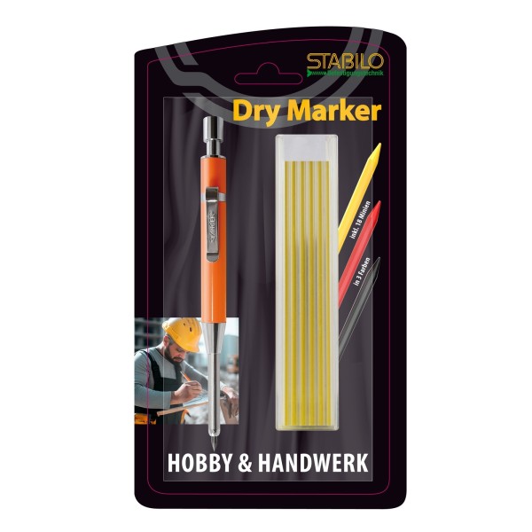 Stabilo Dry Marker Set inkl. 18 Minen | Tieflochmarker | Bleistift Marker | Baumarker