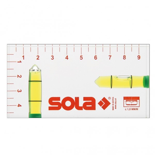 SOLA Klein-Wasserwaage R 102 | Kleinwasserwaage | Wasserwaage | 9,5 cm (95 mm)