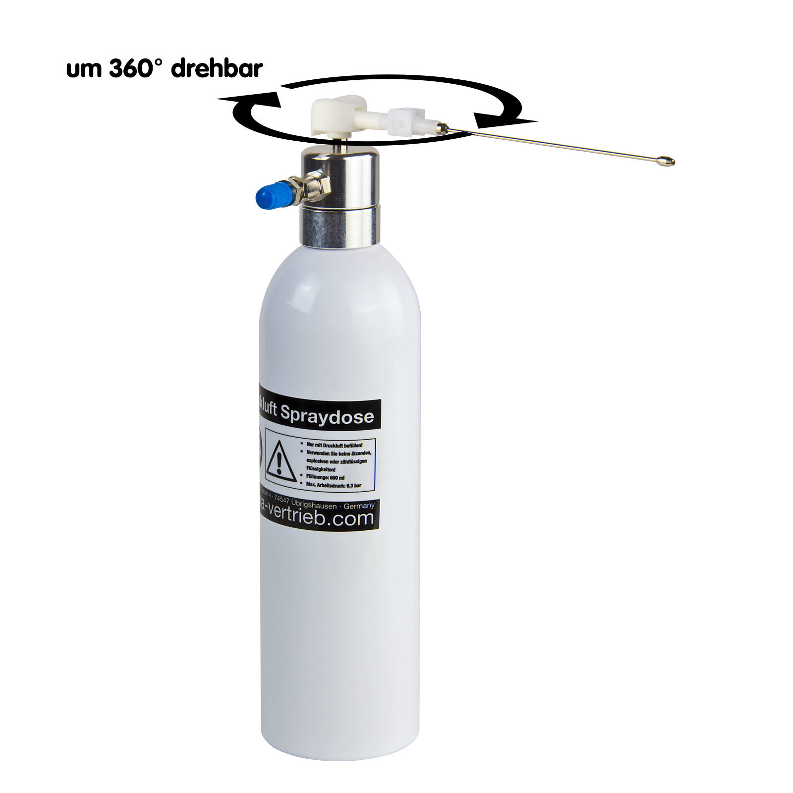 Druckluft Spraydose Druckluftdose Wiederbefüllbar Druckbehälter 600 ml, Zubehör, Bauchemie, Unser Sortiment