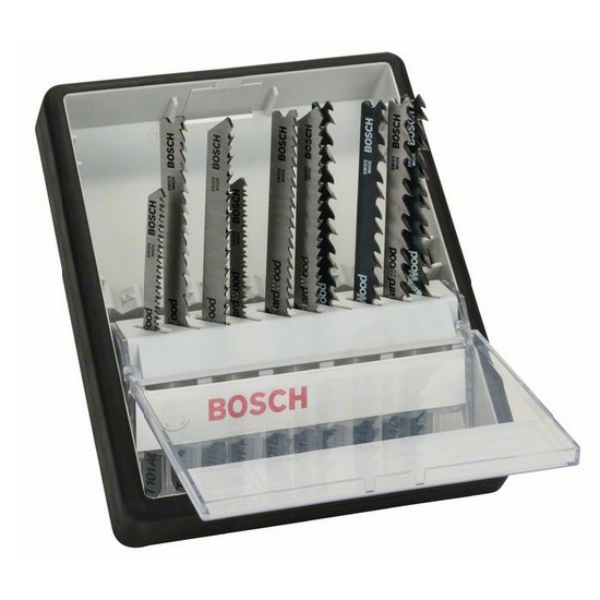 Bosch Stichsägeblatt-Set Wood Expert T-Schaft 10-tlg. Robust Line