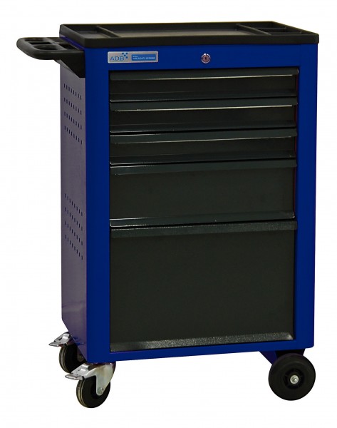 ADB Werkstattwagen Basic blau mit 5 Schubladen
