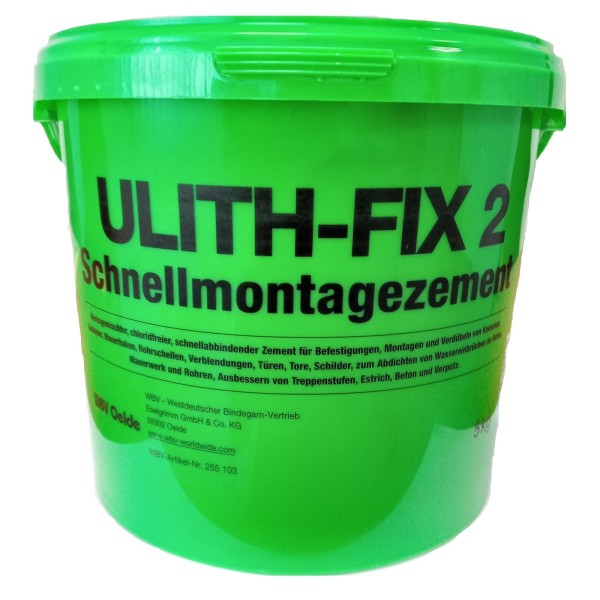Ulith Fix Montagemörtel Montagezement Schnell Mörtel Zement Blitzzement 5 kg