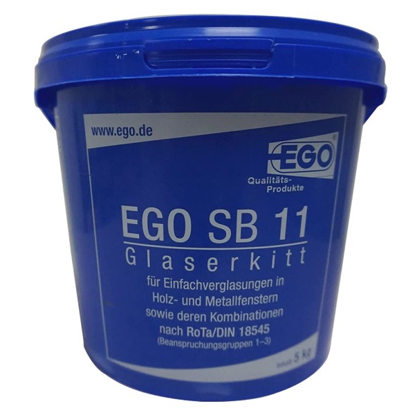 EGO SB 11 Profi-Glaserkitt 5 kg | Fensterkitt | Holzfensterkitt | Reparaturkitt